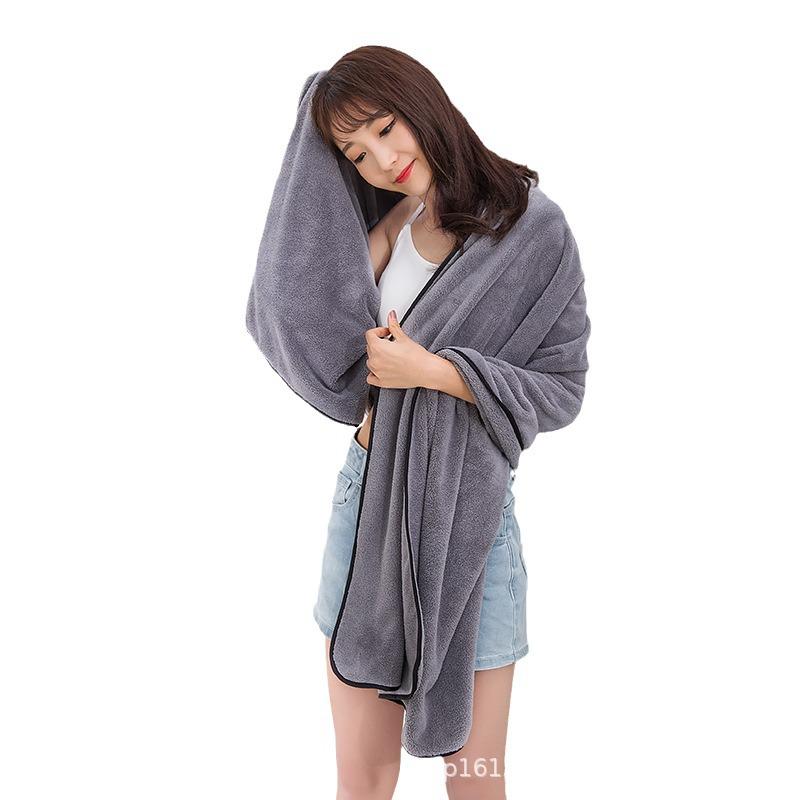 Coral Fleece Quick-Dry Large Bath Towel: 90x180 Cm, Absorbent, Soft, Non-Shedding, Versatile for Bathing, Wraps, or Blankets.