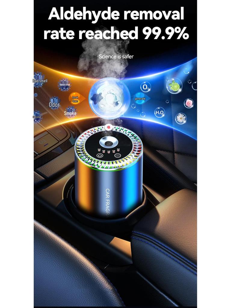 Aluminum Car Perfume Diffuser with Automatic Spray & Star Roof Atmosphere Light