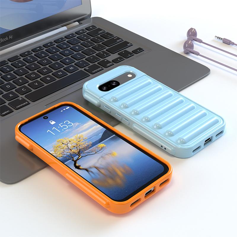 Kapsel-Serie für Google Pixel 8a Hülle Geripptes Rückseitendesign TPU Handyhülle