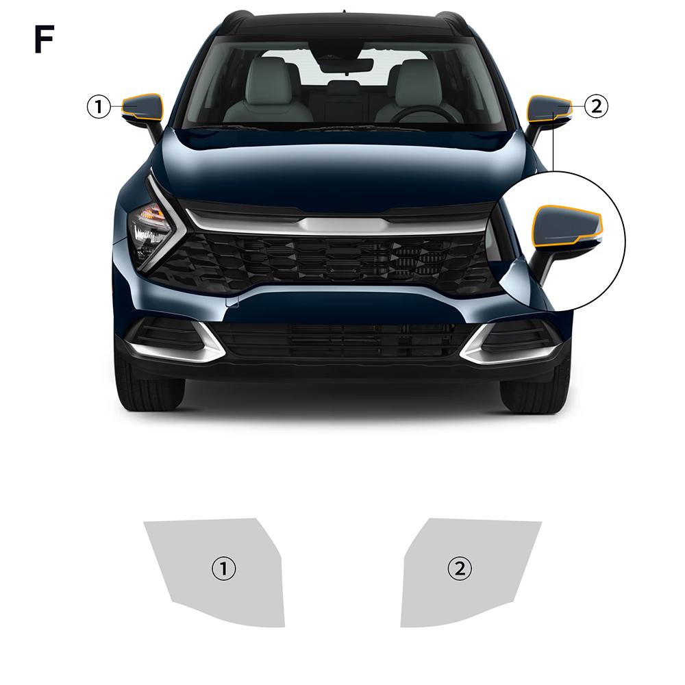 TPU Paint Protection Film for KIA Sportage NQ5 2022-2024, 8.5mil Clear Self-Healing PPF Kit, Door Triangle & Headlight Protective Film with Tools