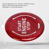 Aramox Car Engine Start Stop Button Cover Carbon Fiber Ignition Push Start Button Sticker Compatible with C8 2020 To Present (Red)