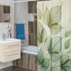 Elegant Green Leaves Waterproof Shower Curtain – Perfect for Adding a Fresh and Natural Touch to Your Bathroom Decor