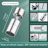 360° Dual Function Anti-splash Bubbler Kitchen Tap Aerator Bathroom Rotatable Extension Faucet Filter Dual Mode Bubbler Nozzle