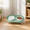 Double Ceramic Pet Bowls Spill Resistant Raised Ceramic Pet Bowl Elevated Pet Bowl Better Digestion Raised Dog Feeding Station
