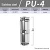 Zhuo Ji 304 Stainless Steel Quick Connector: 8mm Pneumatic Hose Reducer for PU/PG Air Source
