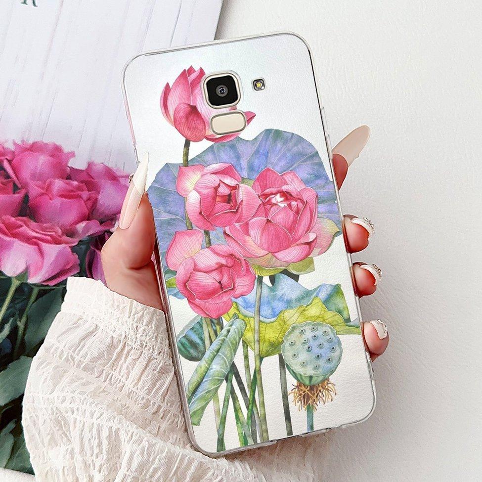 Clear For Samsung J6 2018 Case SM-J600F Cute Fashion Funny Painted Back Cover For Samsung Galaxy J6 2018 Phone Case J600G J600FN