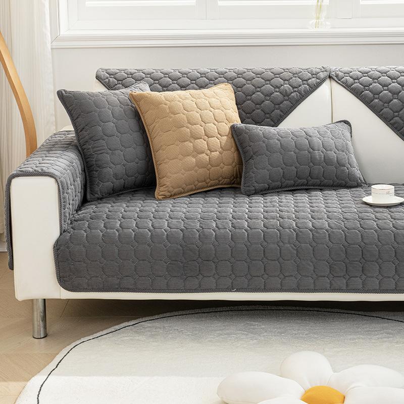 Winter Corduroy New Sofa Cushion Thickened Sofa Cover Simple Four-Season Universal Non-Slip Seat Cushion Sub-Cover Cloth Towel