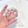 Handmade Resin Cat Paw Shaker Set, Fruit Filled Glitter Phone Stand, Kawaii Cat Lover Gift, Desk Decor Keychain