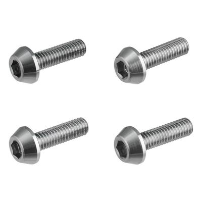 DRC Aluminum Taper Bolt M6x20mm 4 Pieces Titanium Color Dirt