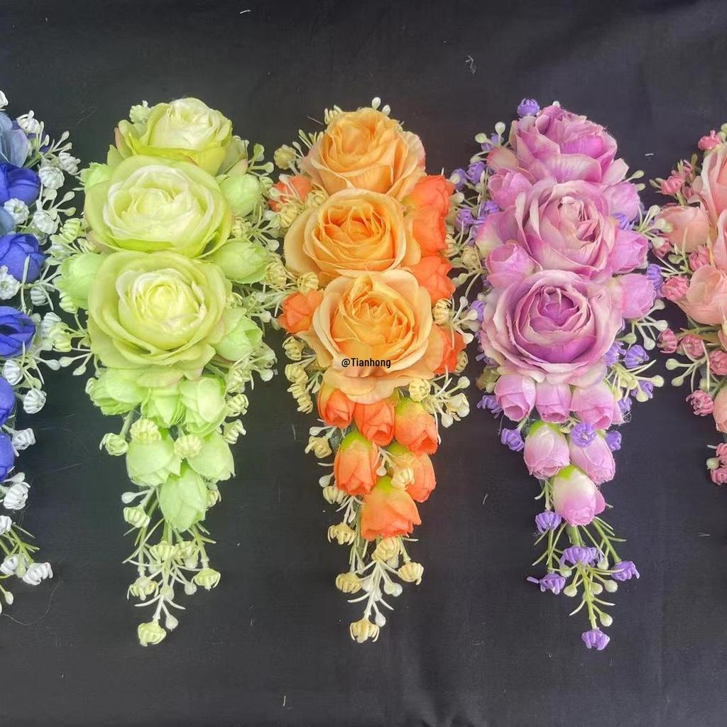 Yunnan Ethnic Headflower Comb - Handmade Thai Dance Headdress & Photo Studio Performance Accessory