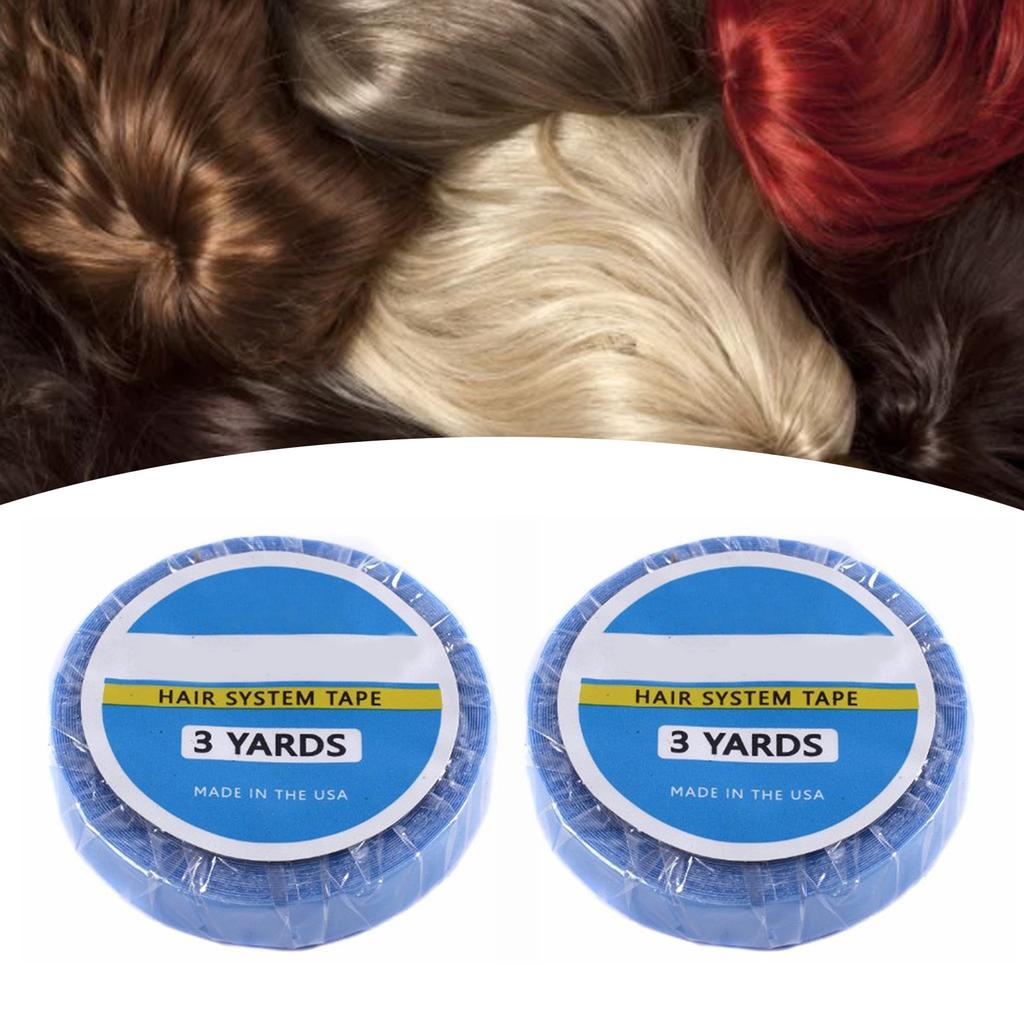 2 Rolls Wig Support Tape Waterproof Sweatproof Strong Adhesive Hair System Tape Roll 8.9ft Length
