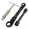 Plumbing Tool Angle Stop Wrench Set with Compression Socket Puller Tool, Water Pipe Wrench for Installing Angle