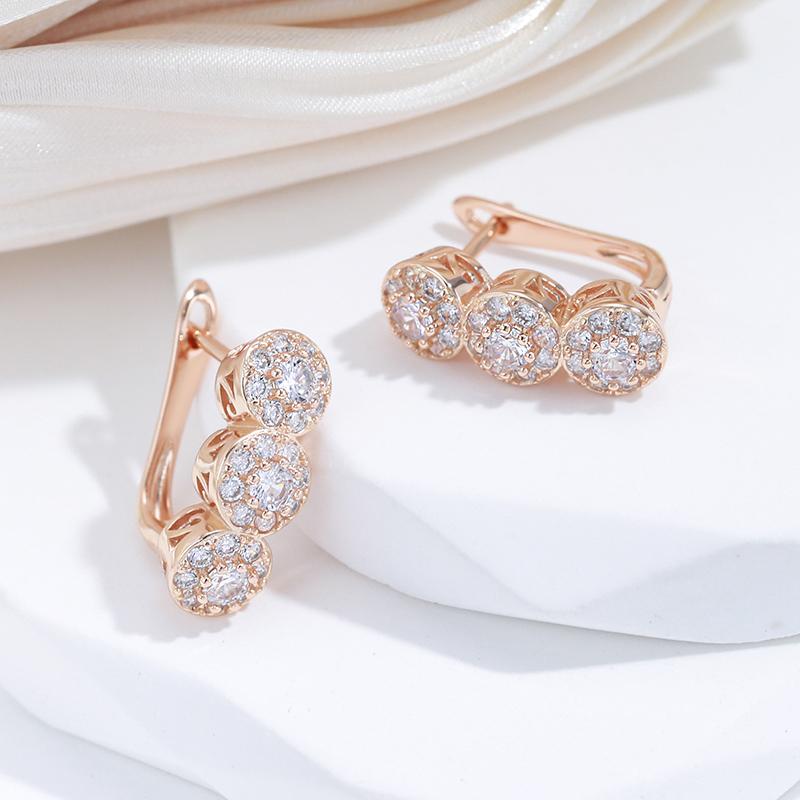 Luxus-Ohrringe mit Kinel-Zirkon-Pavé für Damen