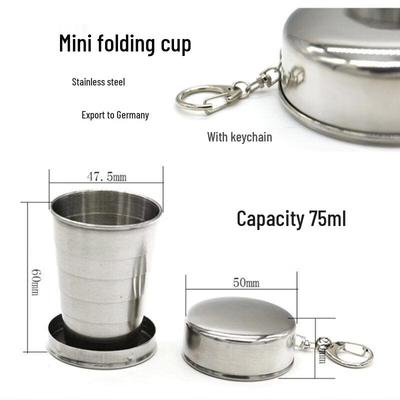 OEING Portable Collapsible 201 Stainless Steel Cup