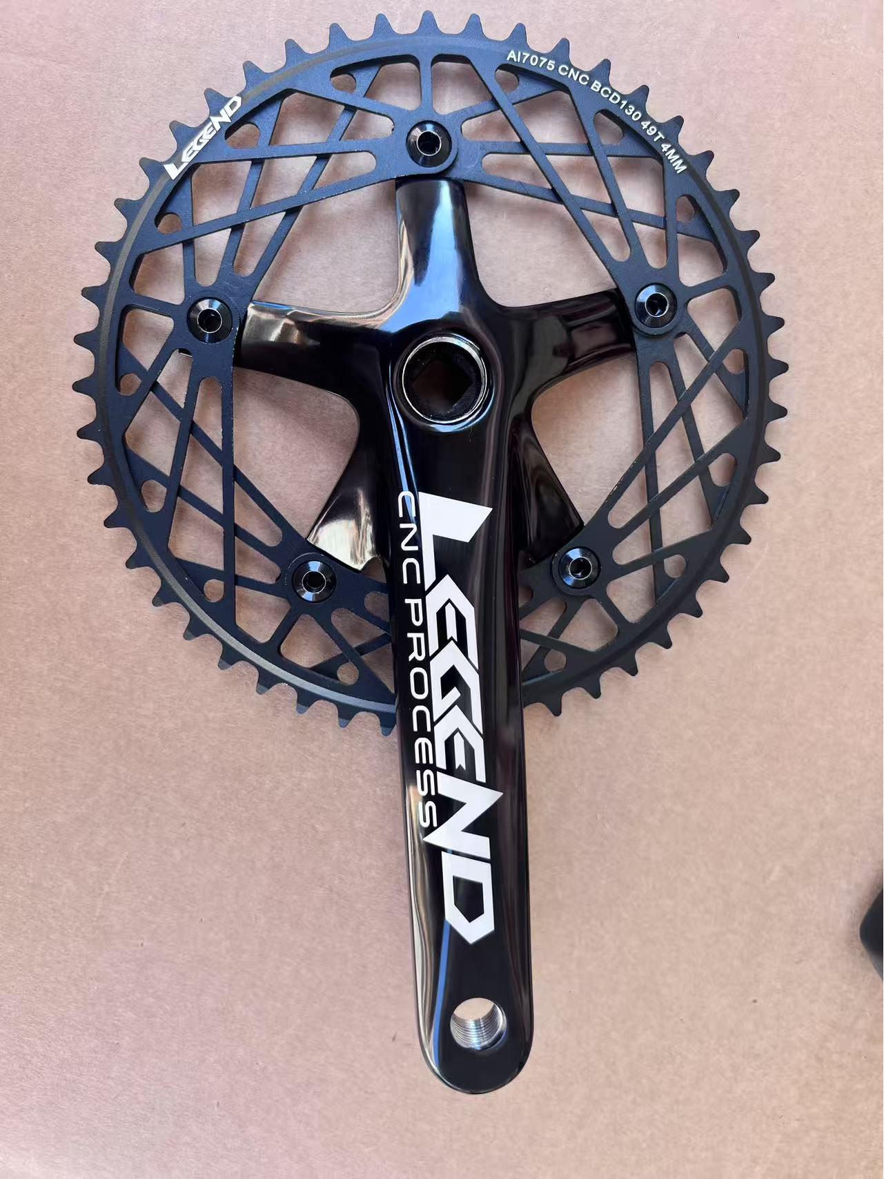 LEGEND Aluminum Alloy Fixie Crankset - 49T/130BCD, 170L Square Hole