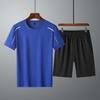 Men's Quick-Dry Ice Silk Round Neck Running Suit: 3-Piece Summer 2024 Bestseller