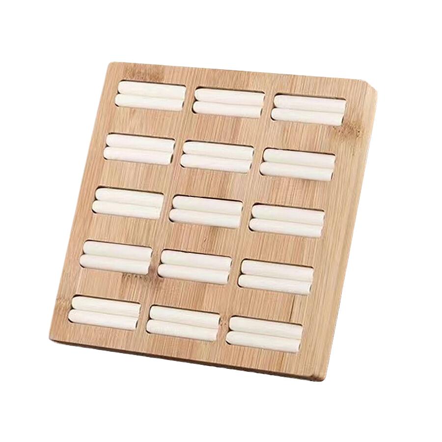 1pc, Ring Earrings Wooden Display Tray Jewelry 100 Ring Earrings Tray Display Tray Counter Storage, Size: Diameter: 5.9in