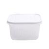 Fruit Crisper Storage Container for Vegetables Kitchen Home Transparent Sealed Design Easy Clean Compact PP Material Drainer