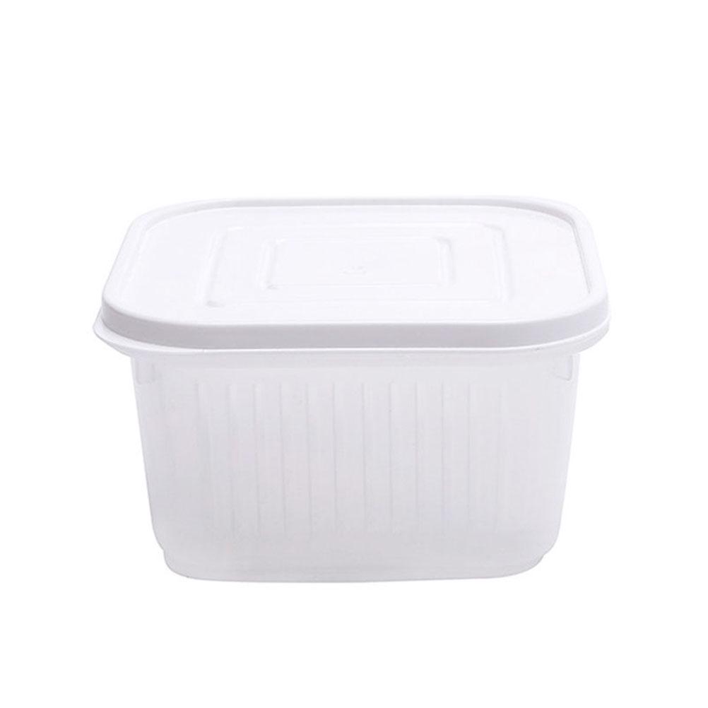 Fruit Crisper Storage Container for Vegetables Kitchen Home Transparent Sealed Design Easy Clean Compact PP Material Drainer