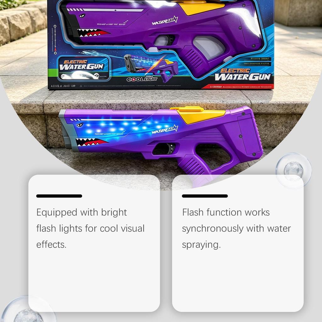 DOWMOO Shark Electric Water Gun with Lights - Creative Shape for Interactive Daily Play