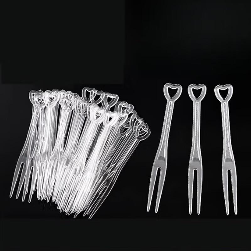 Disposable Heart-Shaped Fruit Forks