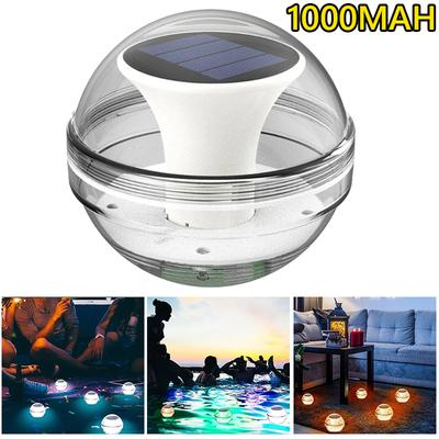 Lumină plutitoare pentru piscină cu schimbare de culoare, lumină solară pentru piscină 1000mAh LED, lumină de noapte, lumină exterioară pentru curte pentru piscină, pentru cadă fierbinte, iaz