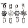 Gold Silver Cardigan Holders 4Pcs Vintage Sweater Clips for Women Girls, Retro Floral Clips, Elegant Scarf Clasps Fashion Accessories Shawl