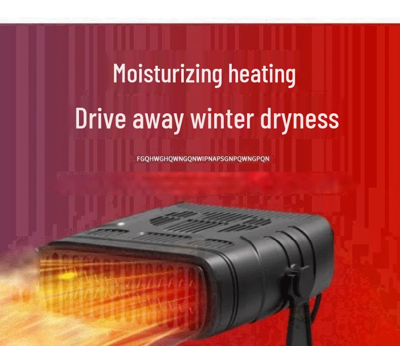 Wireless Rechargeable Fan Heater: Outdoor, Hand Warmer, Three-Wheeled Car Defogger.