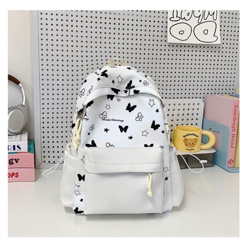 The New Schoolbag Is High-value, Fresh, Sweet, Literary and Cute Butterfly Backpack, Light Travel Backpack for Junior High School Students