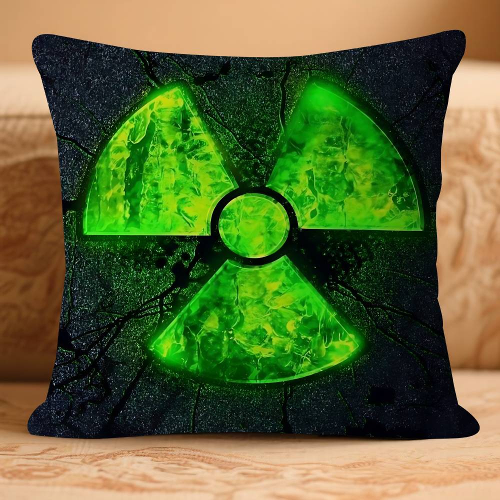 CreativeS R-Radiation Logo Pillow Case Removable Washable Cushion Cover – All-Season Soft Linen