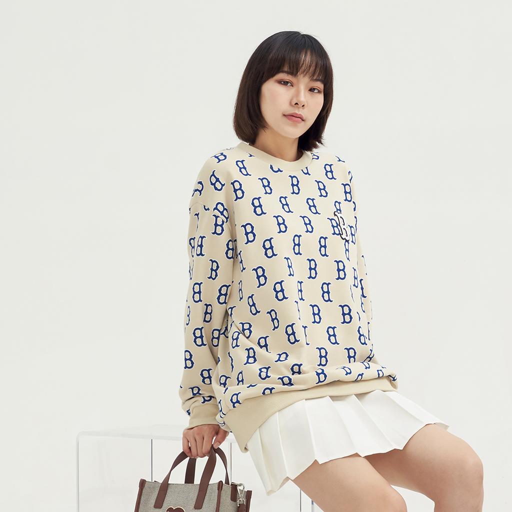 New MLB Sweatshirt Unisex Light Beige 3AMTM0231-43BGL