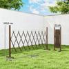 Expanding Trellis Fence, Freestanding Movable Fence, Foldable Garden Screen Panel, 250 x 103.5 cm, Dark Brown