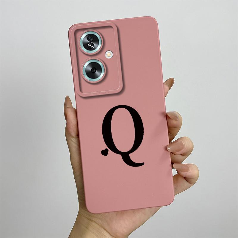For Oppo A79 Case OPPO A79 5G Phone Case Oppo A79 Cover OPPO CPH2553 Cute Initial Letters Square Silicone Shockproof Back Cover