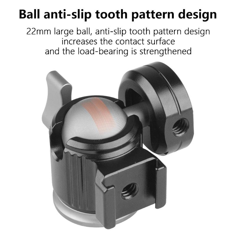 360°Swivel Panoramic Metal Tripod Balls Head for Tripods and Phones 360°Panoramic Design with 1/4inch Screw Thread Mount