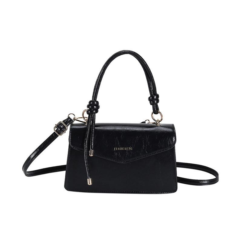 Chic Simple Handheld Shoulder Bag For Women In Black White Brown And Khaki Colors