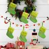 26 Letter Christmas Stockings Green, 8 Inch Christmas Stockings Suitable For Christmas Tree Fireplace Decorations
