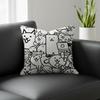 Battle Cats Cushion Cover Natural Linen Pillowcase Set, All-In-One Decor For Sofa, Bedroom & Chair