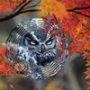 2D Metal Mandala Wind Spinner Sailor Owl Design Outdoor Garden Patio Decor Hanging Wind Chime No Power Needed Easy to Install