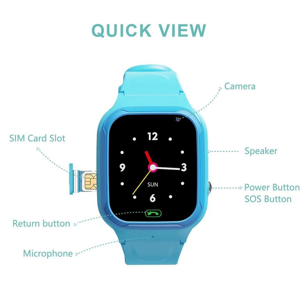 LT36 4G Kids' Smartwatch: Video Call, GPS, Multifunctional