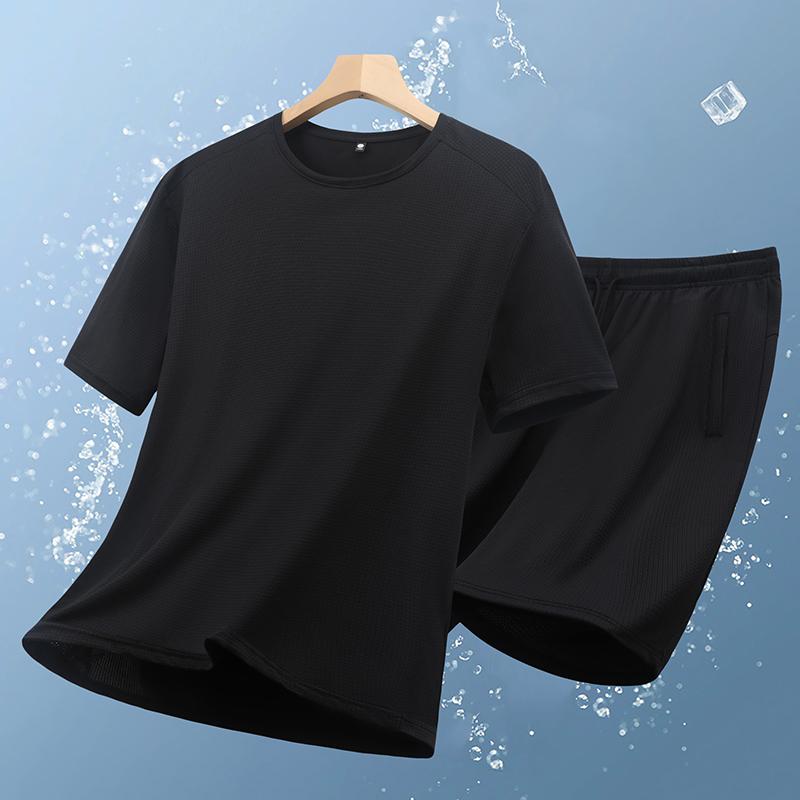 Casual Sports Suit Men s Short Sleeved Suit Men s Two-piece Set 2XL