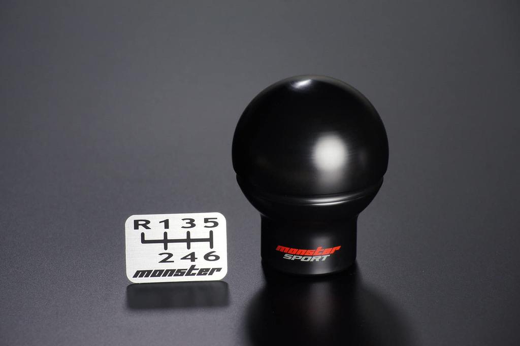 MONSTER SPORT Monster Schaltkugel für 1APN21 Schaltknauf, Typ C, Form, Kurz, Schwarz, =47mm, H=58.5mm, 86/BRZ [ZN6/ZC6],