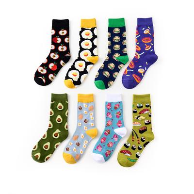 Women Socks Japanese Cotton Colorful Cartoon Cute Funny Sushi Hamburger Egg Avocado Socks for Girl