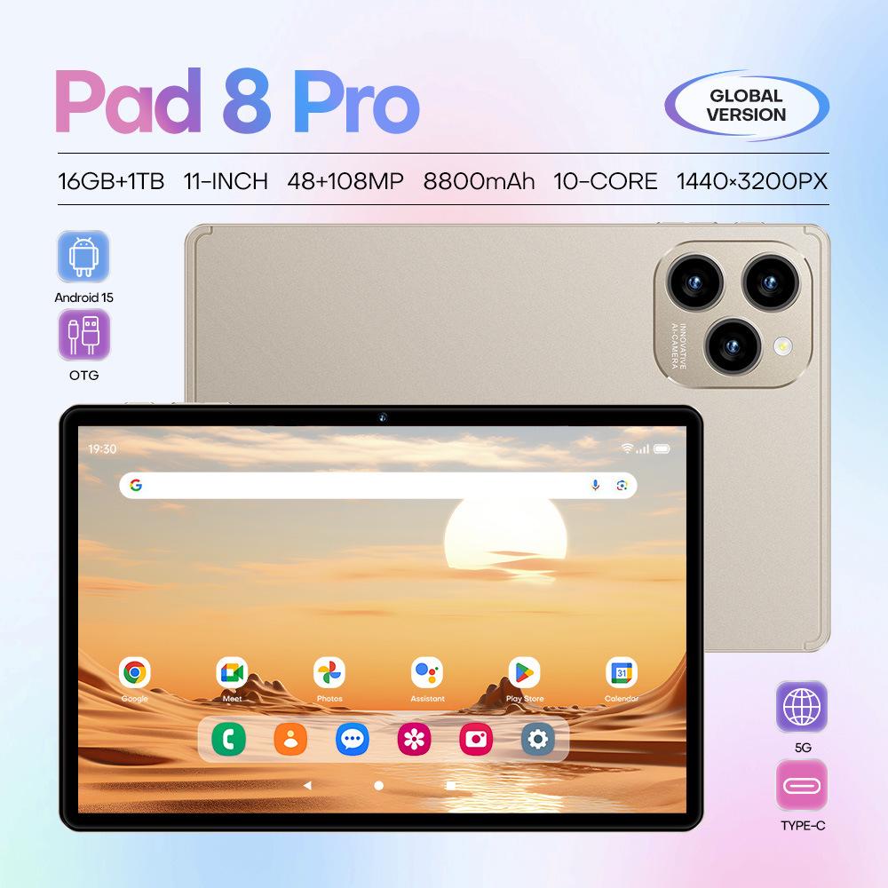Global Exclusive Android Tablet PC Pad 8 Pro with 16+1T Storage