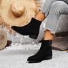 Foreign Trade New Pointed Short Tube Side Zipper Martin Boots Women's Cross-border Large Size Fashion Medium Heel Thin Bare Boots