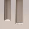 Lampa Wisząca Nowoczesna Listwa Dwie Karbowane Tuby Taupe 2Xgu10 10W Karbon Sollux Lighting