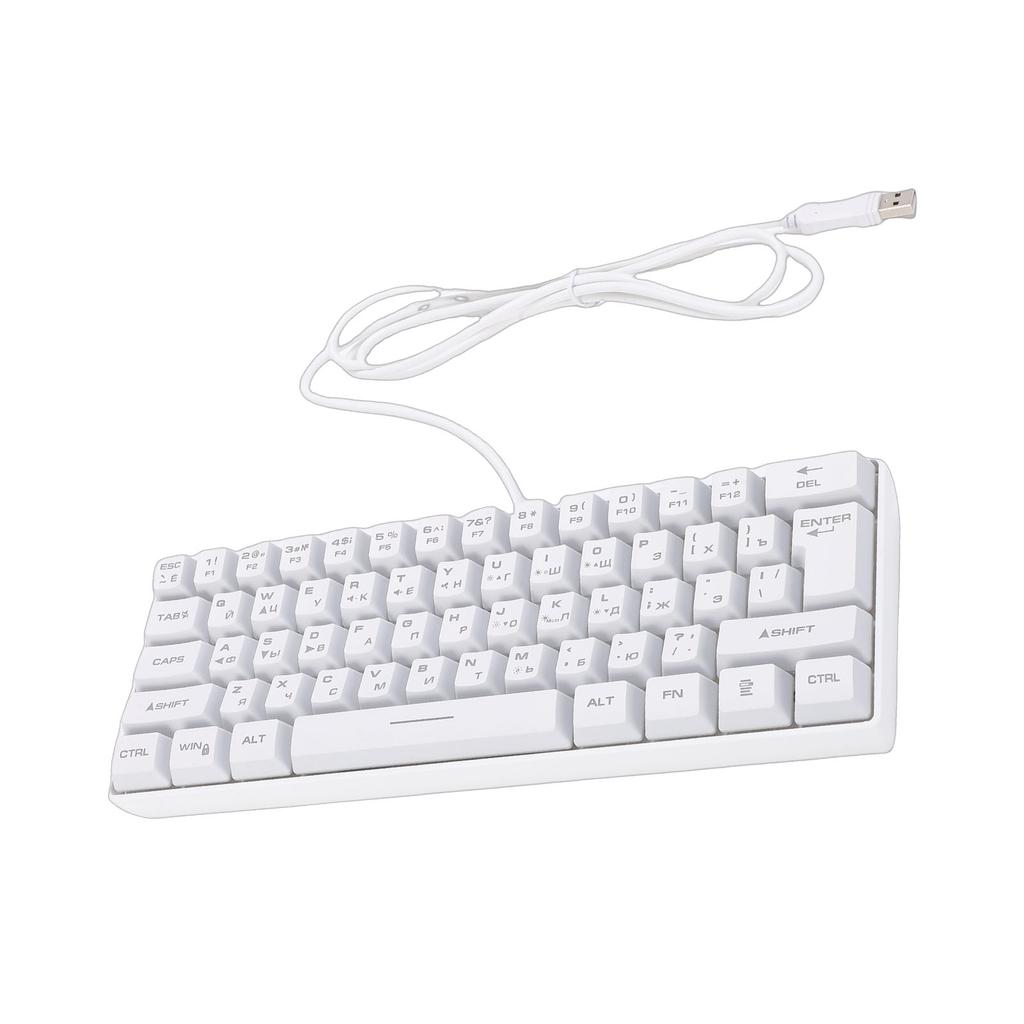 Russische Mechanische Gaming-Tastatur 61 Tasten Kompakt RGB Kabelgebunden Russisch Englisch Tastatur für Arbeit Geschäftsreise
