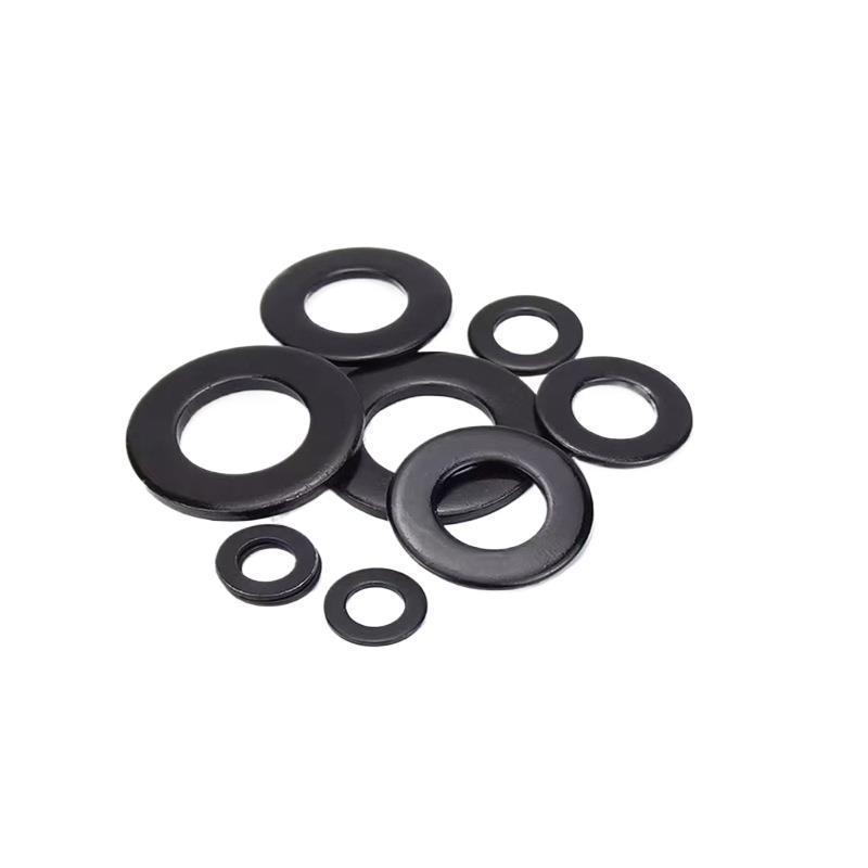 

304 Stainless Steel Flat Washer, Black Zinc Plated, Shim M1.6-M36 Please consult customer service for details
