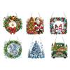 Weihnachtsthema 2D/Flach DIY Spezielle Form Hängende Diamantmalerei-Kits Strass-Diamantmalerei Fensteranhänger Heimwanddekoration Bastelarbeiten