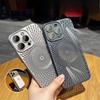 Summer Ice-sensing Hollow Heat Dissipation Suitable for Apple 15 Mobile Phone Case New IPhone16promax Full Inclusive Protective Case