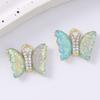 5pcs Shinning Gemstone Butterfly Pendants Charms for Jewelry Making Earrings Bracelet DIY Necklace Accessories Supplies